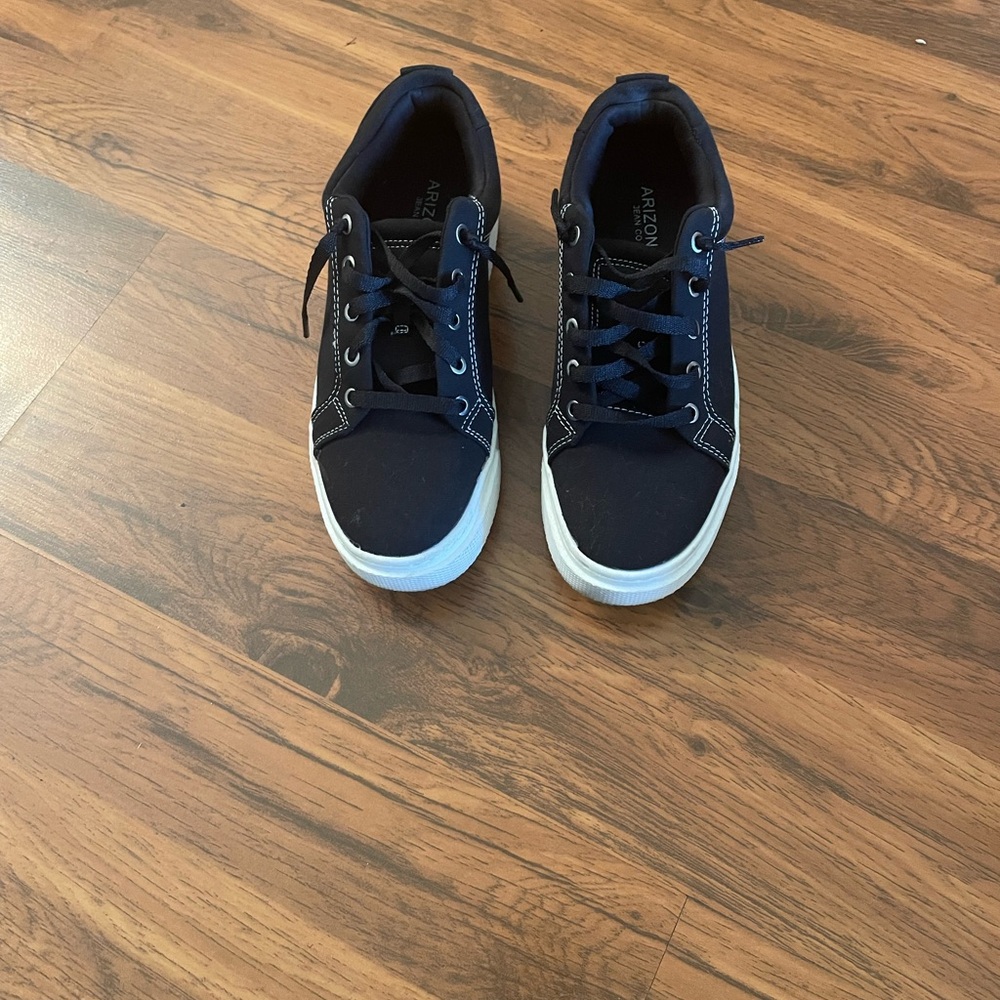 Black and White Platform Sneakers